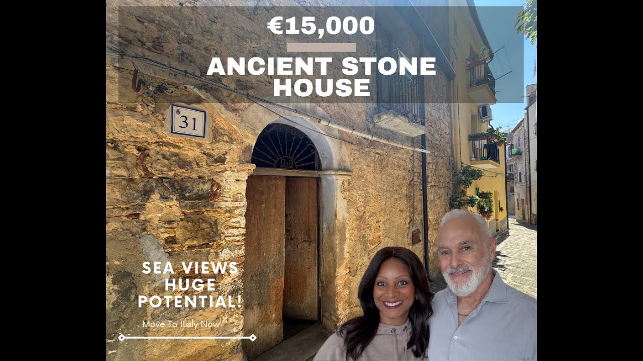 €15K Ancient Stone House with Sea Views in Tusa